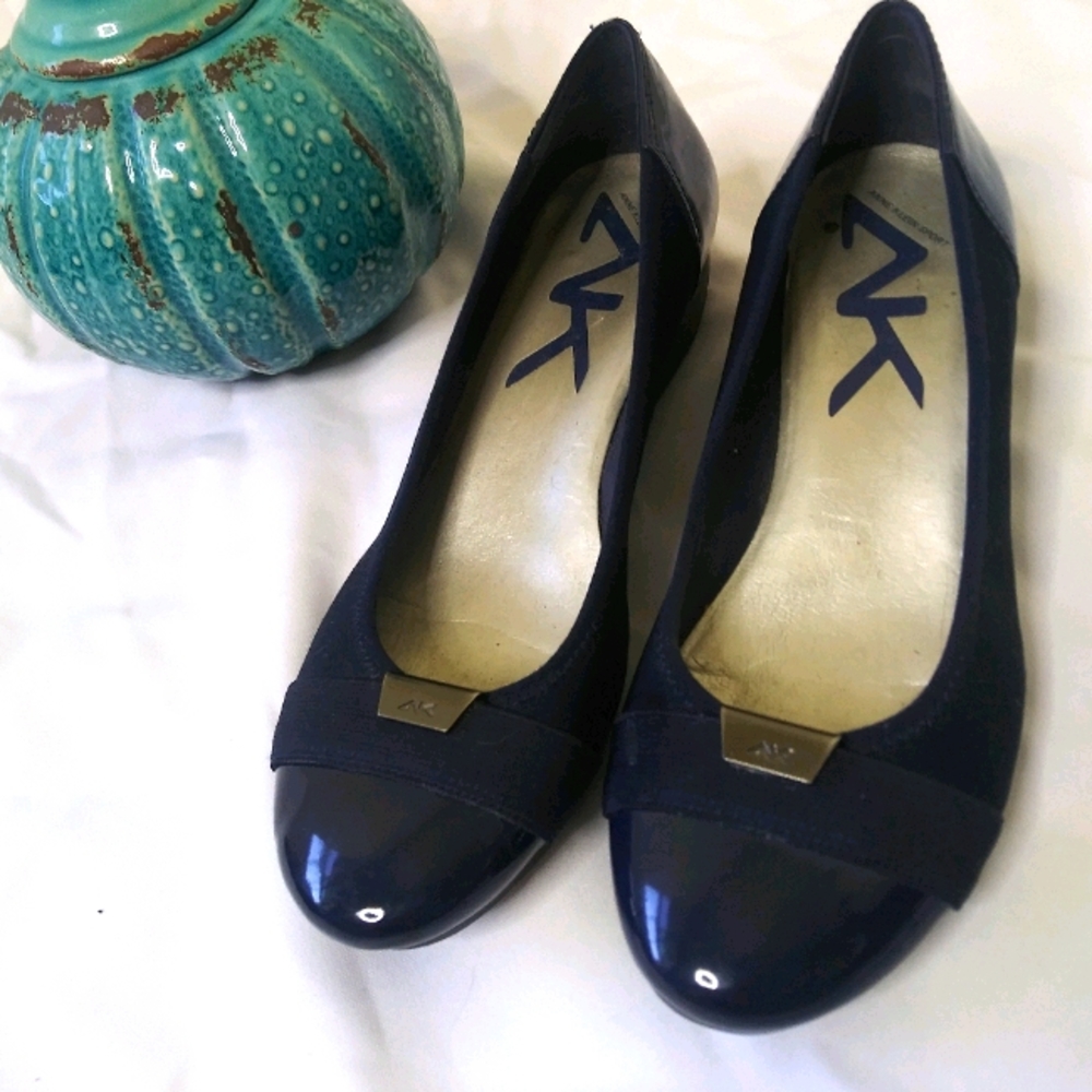 $25 SALE Ann Klein Sport Patent Leather Wedge Shoes